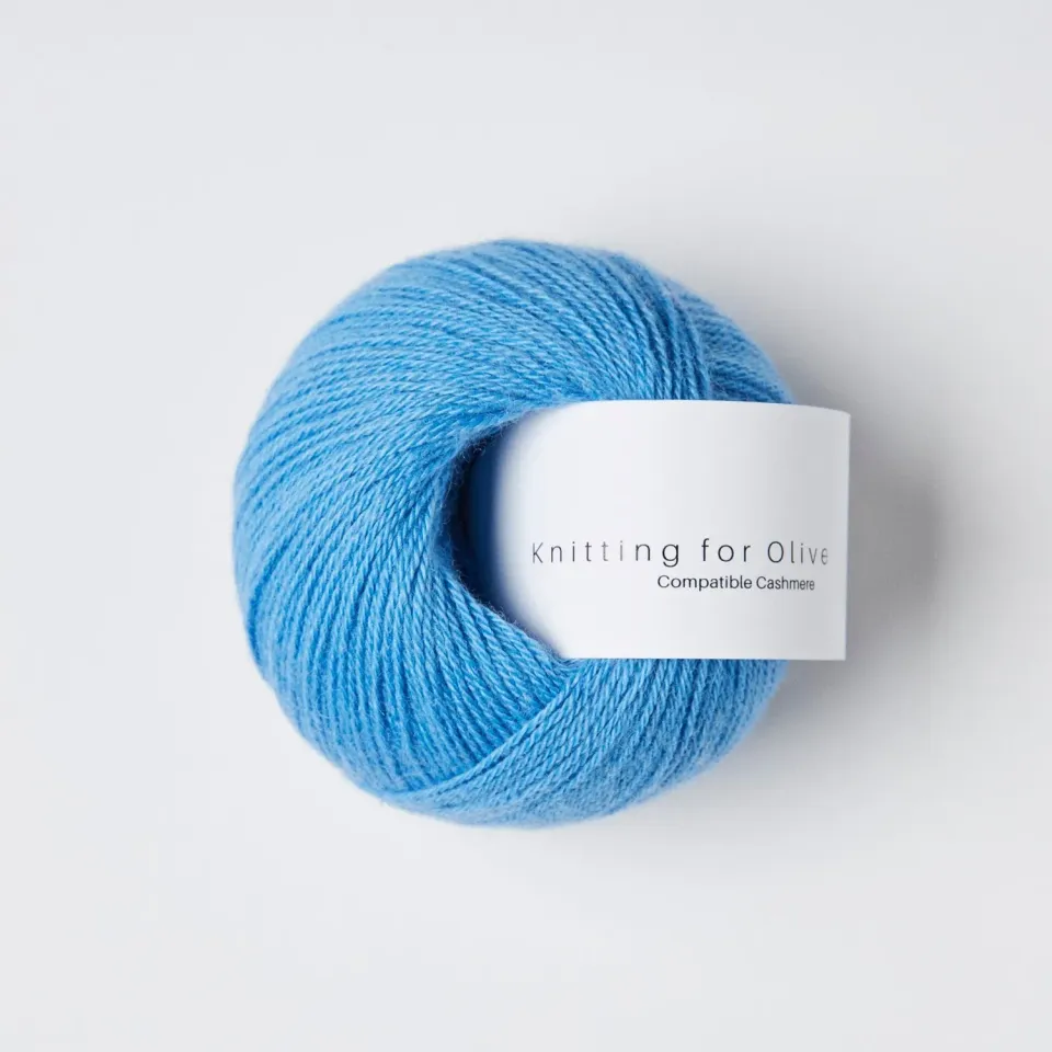 Knitting for Olive Compatible Cashmere Wolle Poppy Blue 100% Kaschmir