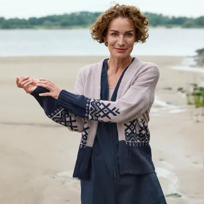 Rosy Green Wool Harbour Lights Anleitung Cardigan Colorblock
