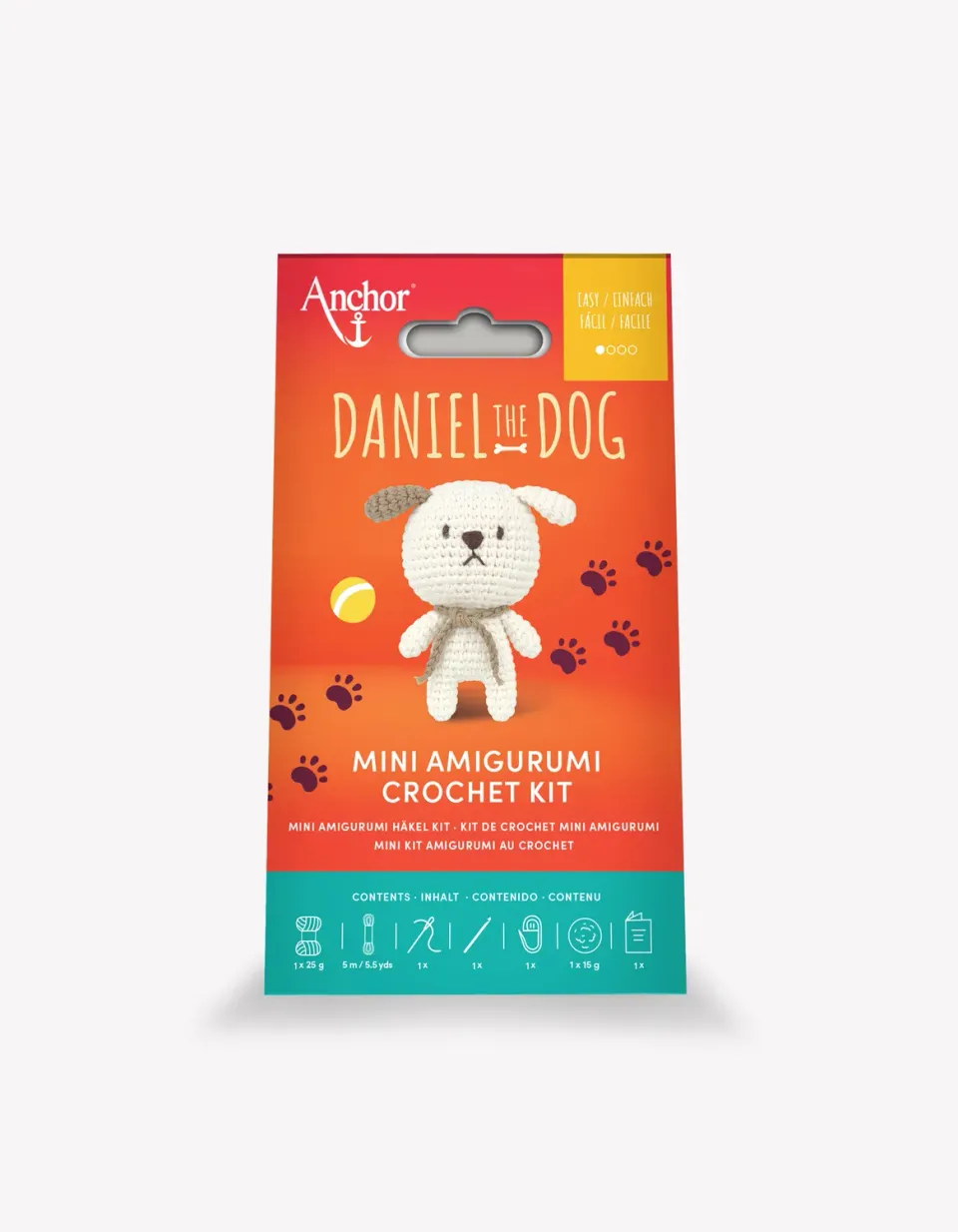 Anchor Daniel the Dog Häkelset Amigurumi Baumwolle