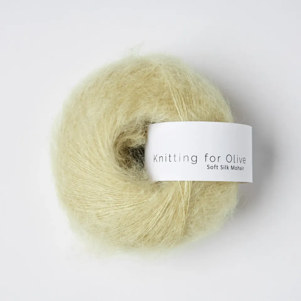 Knitting for Olive Soft Silk Mohair Dusty Banana Wolle 25g