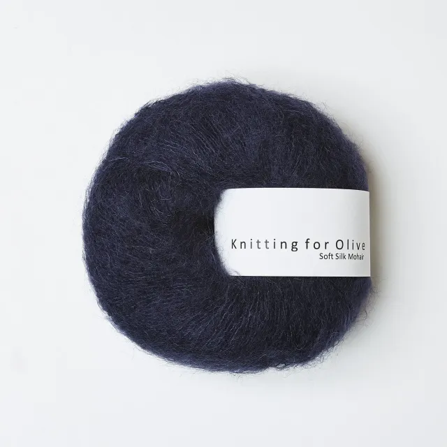 Knitting for Olive Soft Silk Mohair Wolle Navy Blue dunkelblau