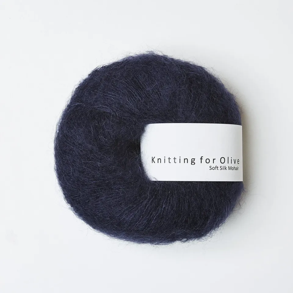 Knitting for Olive Soft Silk Mohair Wolle Navy Blue dunkelblau