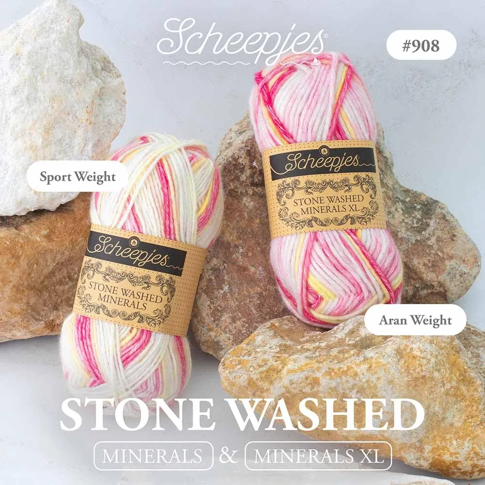Scheepjes Stone Washed XL Minerals 908 Rhodo Garn 50g Aran