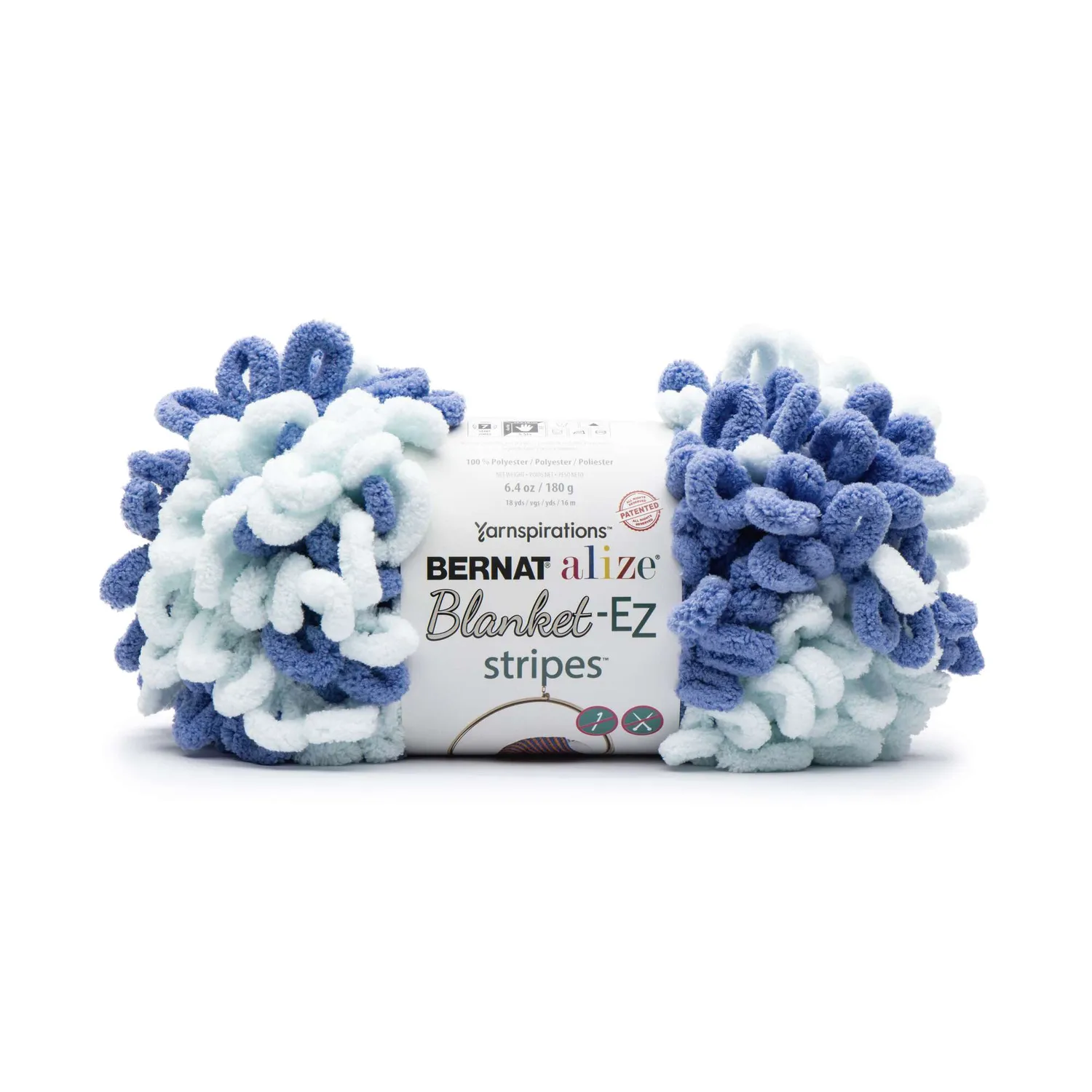 Bernat Alize Blanket-EZ Stripes Schlaufenwolle Streifen
