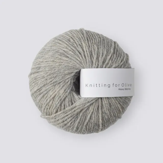 Knitting for Olive Heavy Merino Wolle Morning Haze 50g grau