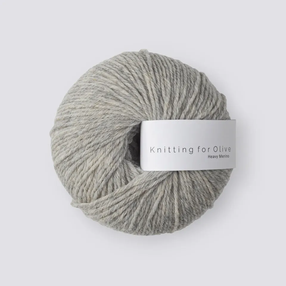 Knitting for Olive Heavy Merino Wolle Morning Haze 50g grau