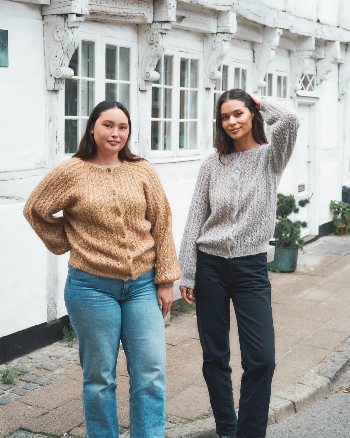 Knitting for Olive Waffle Cardigan Strickanleitung Deutsch Lochmuster