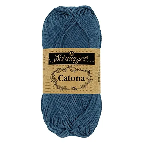 Scheepjes Catona 164 Häkelgarn 50g Light Navy mercerisiert