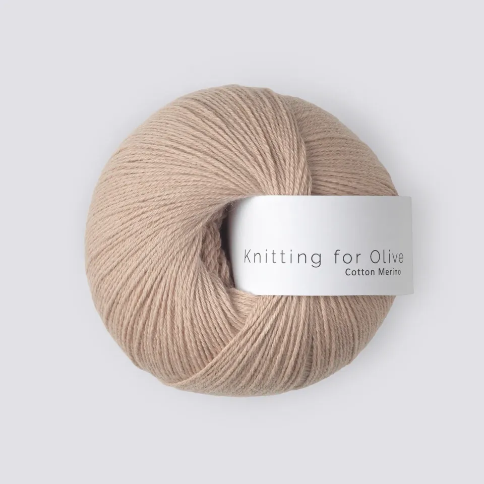 Knitting for Olive Cotton Merino Wolle Powder 250m beige-rosa