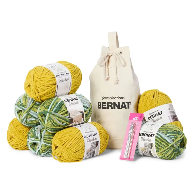 Bernat Blanket Value Pack Häkelwolle Moss & Forest Sage 8 Knäuel