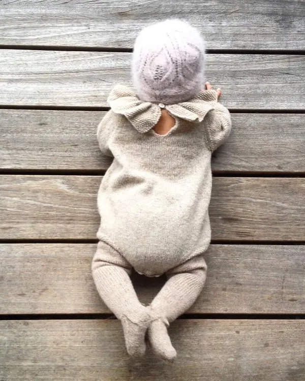 Knitting for Olive Pearl Romper Anleitung Deutsch 1-24 Monate